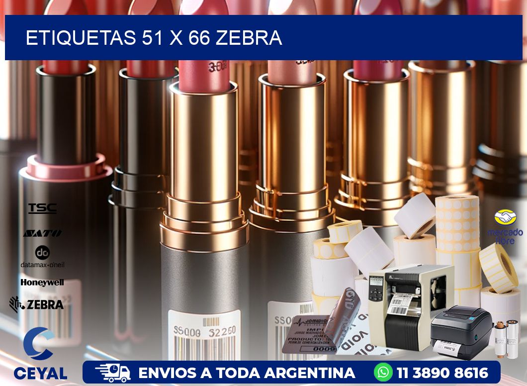 ETIQUETAS 51 x 66 ZEBRA