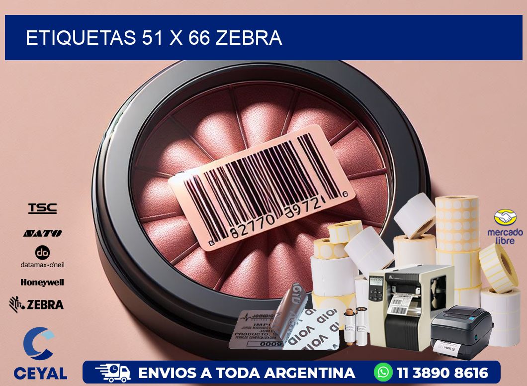ETIQUETAS 51 x 66 ZEBRA