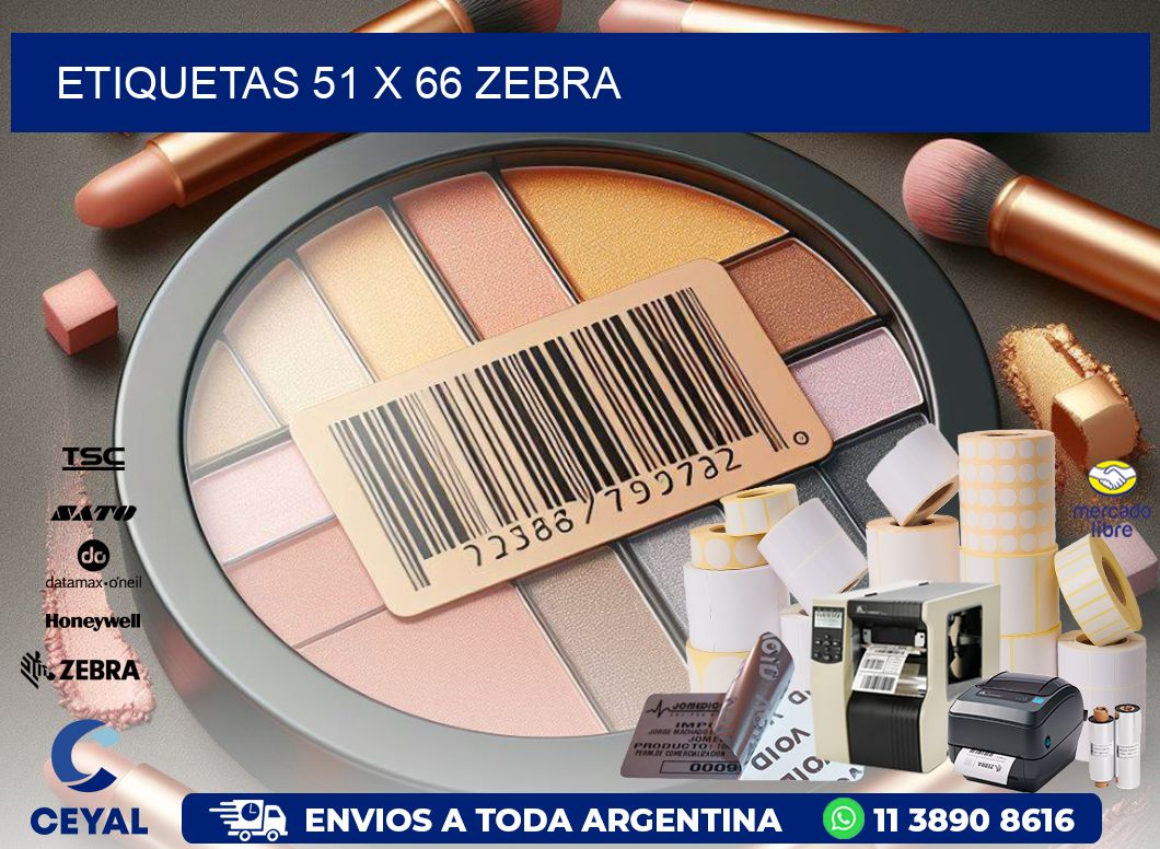 ETIQUETAS 51 x 66 ZEBRA
