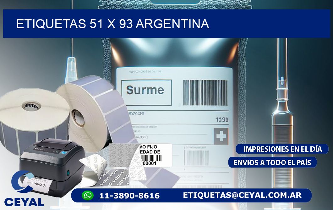 ETIQUETAS 51 x 93 ARGENTINA