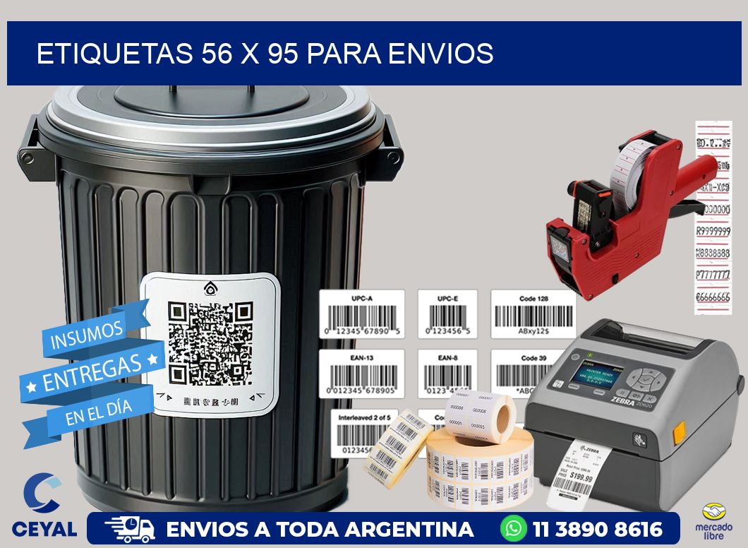 ETIQUETAS 56 x 95 PARA ENVIOS