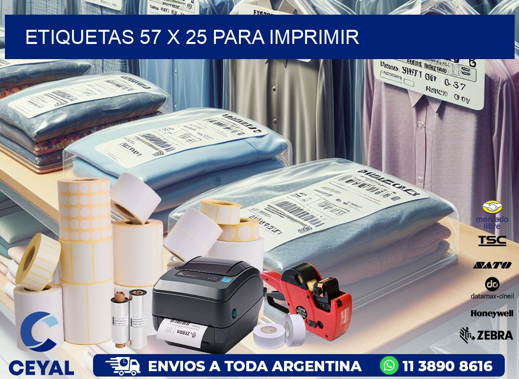 ETIQUETAS 57 x 25 PARA IMPRIMIR