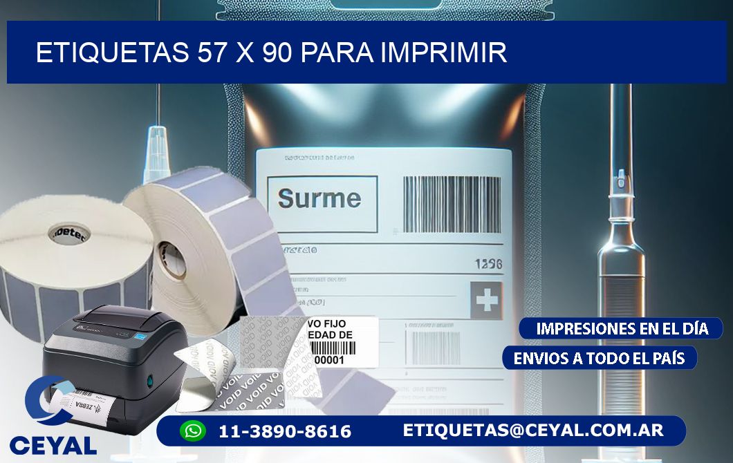 ETIQUETAS 57 x 90 PARA IMPRIMIR