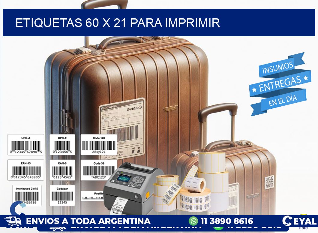 ETIQUETAS 60 x 21 PARA IMPRIMIR