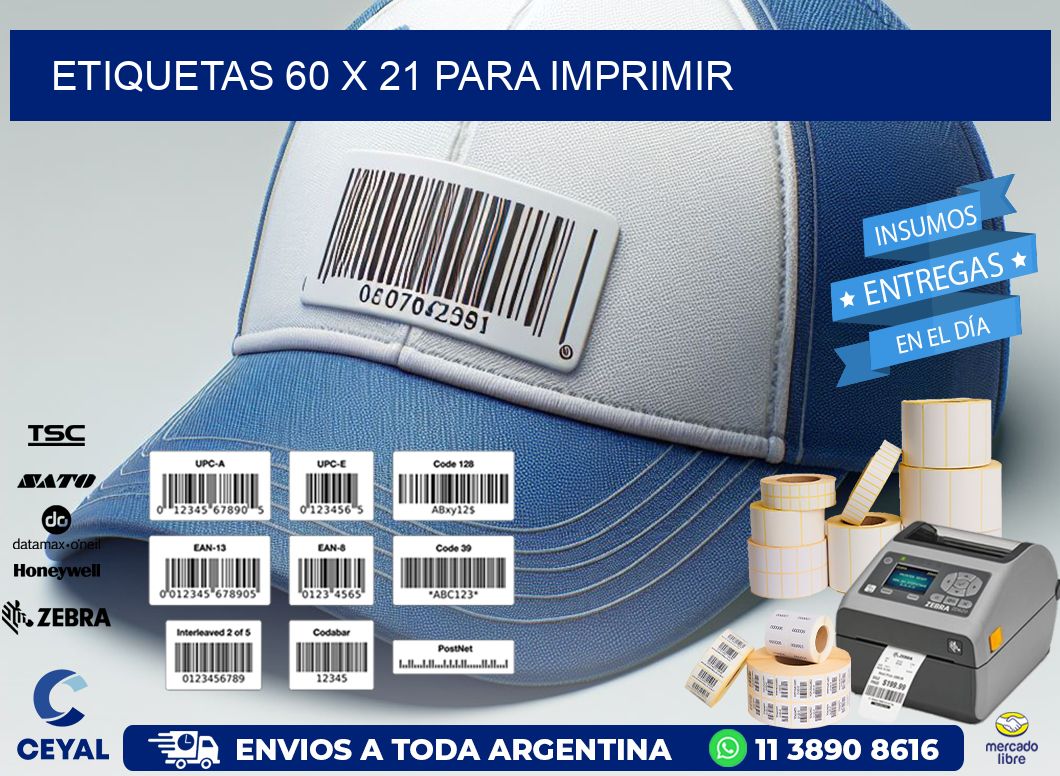 ETIQUETAS 60 x 21 PARA IMPRIMIR