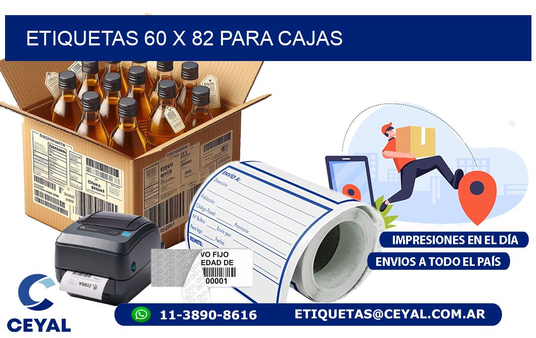 ETIQUETAS 60 x 82 PARA CAJAS