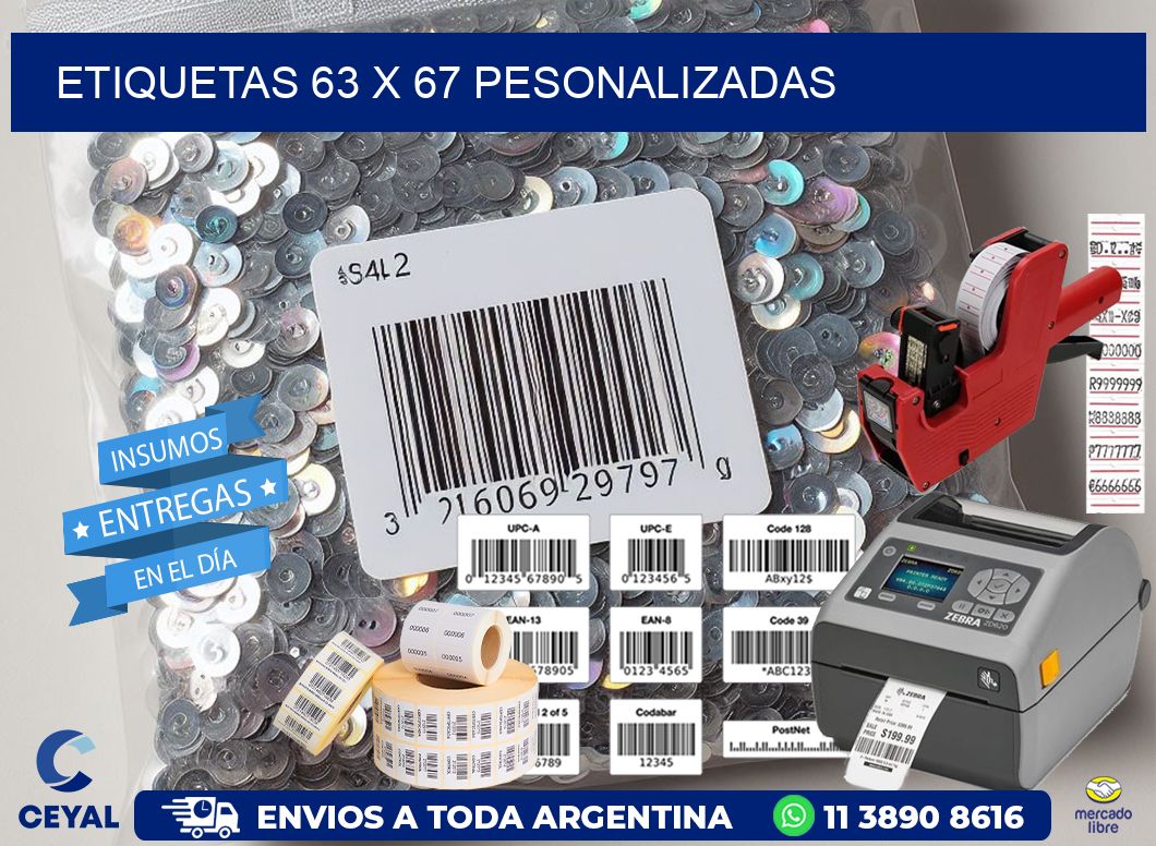 ETIQUETAS 63 x 67 PESONALIZADAS