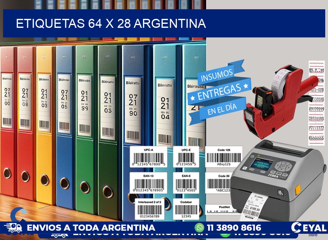 ETIQUETAS 64 x 28 ARGENTINA