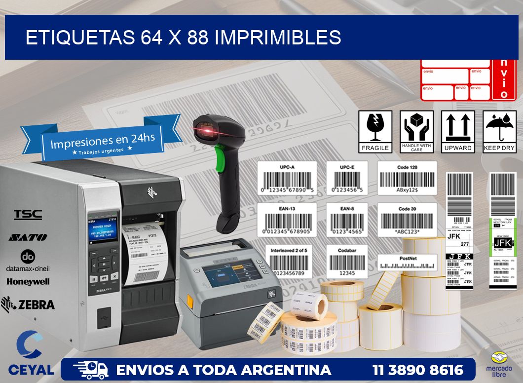 ETIQUETAS 64 x 88 IMPRIMIBLES