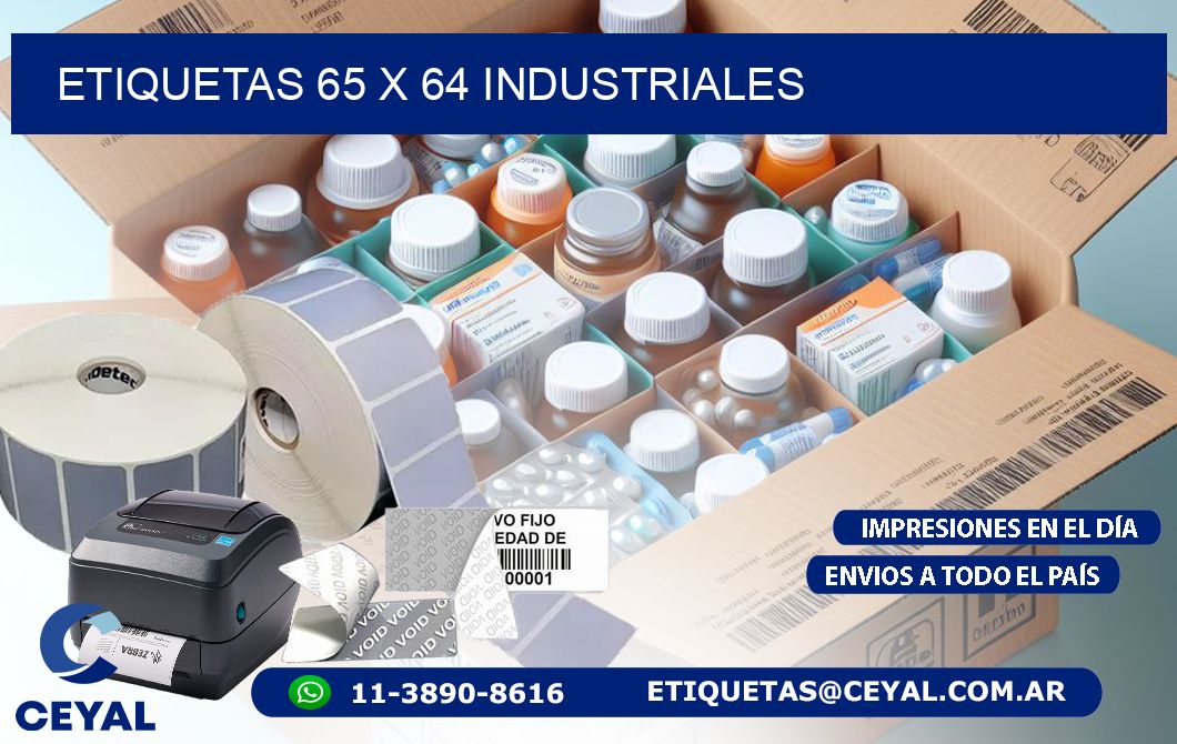 ETIQUETAS 65 x 64 INDUSTRIALES