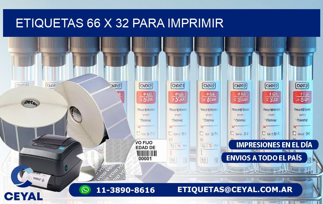 ETIQUETAS 66 x 32 PARA IMPRIMIR
