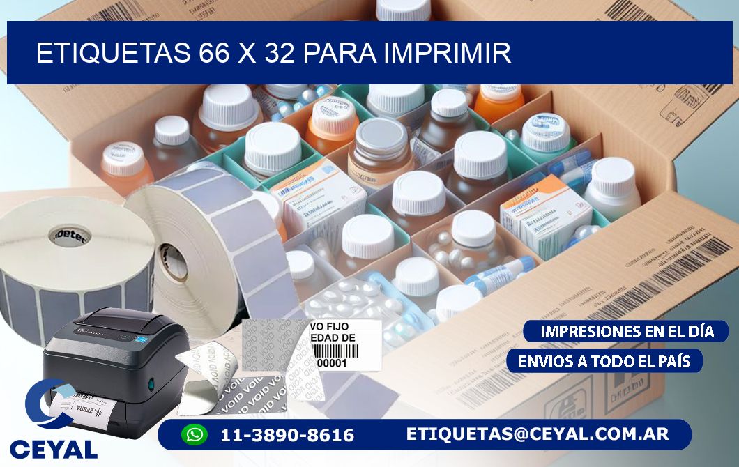 ETIQUETAS 66 x 32 PARA IMPRIMIR