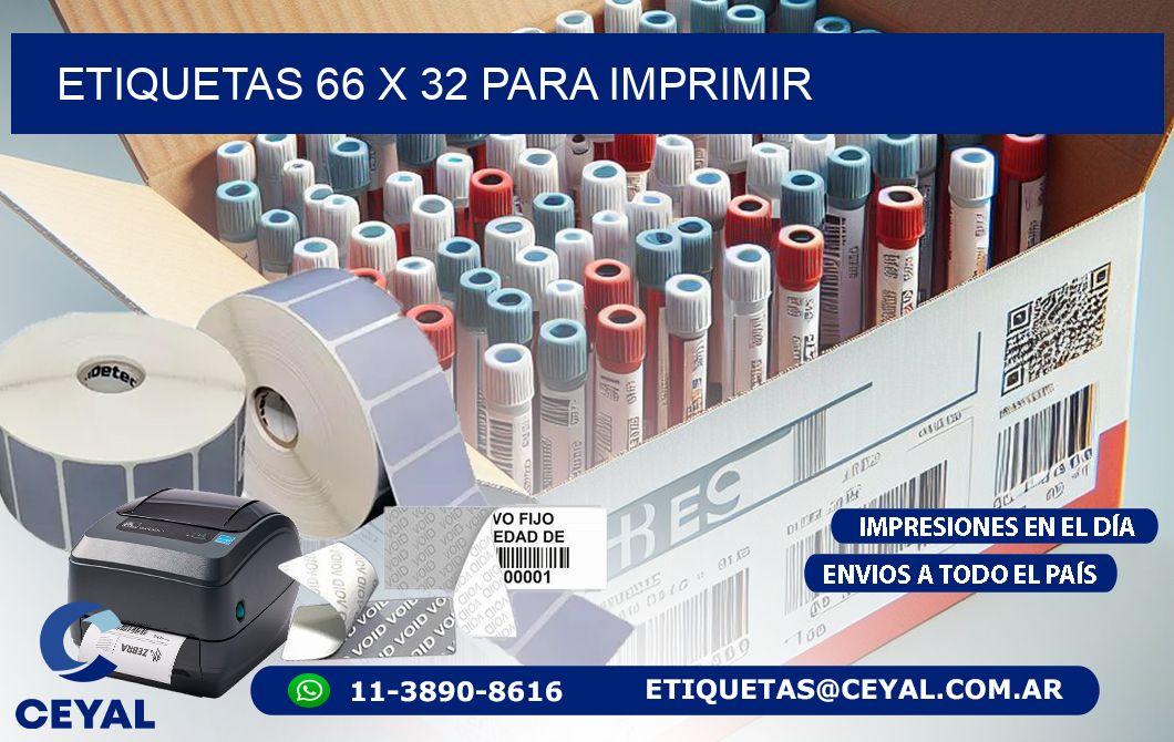 ETIQUETAS 66 x 32 PARA IMPRIMIR