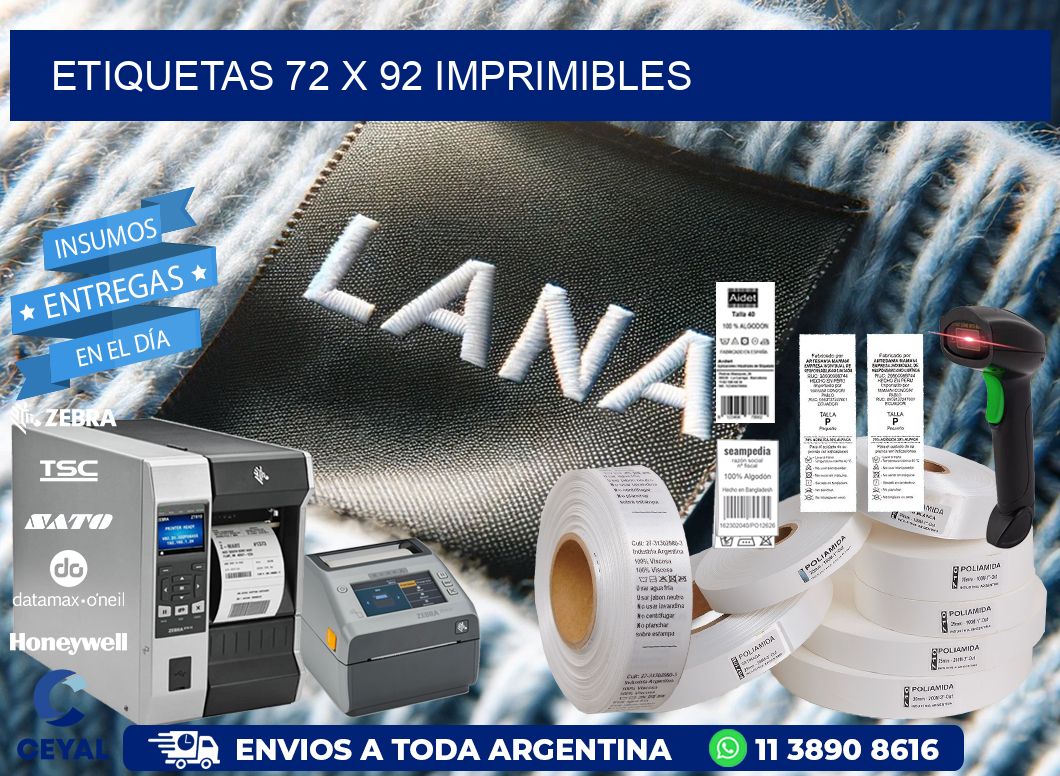 ETIQUETAS 72 x 92 IMPRIMIBLES