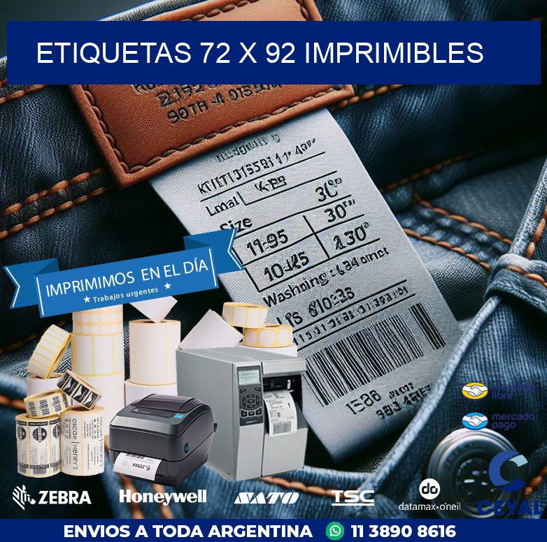 ETIQUETAS 72 x 92 IMPRIMIBLES
