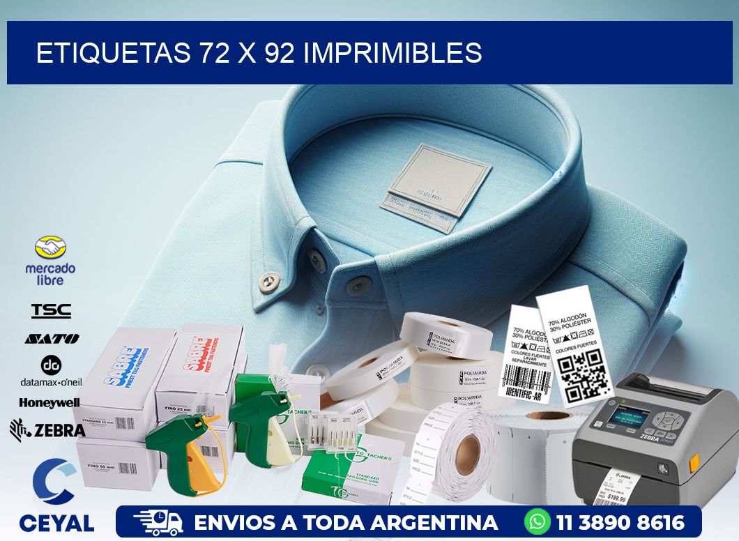 ETIQUETAS 72 x 92 IMPRIMIBLES
