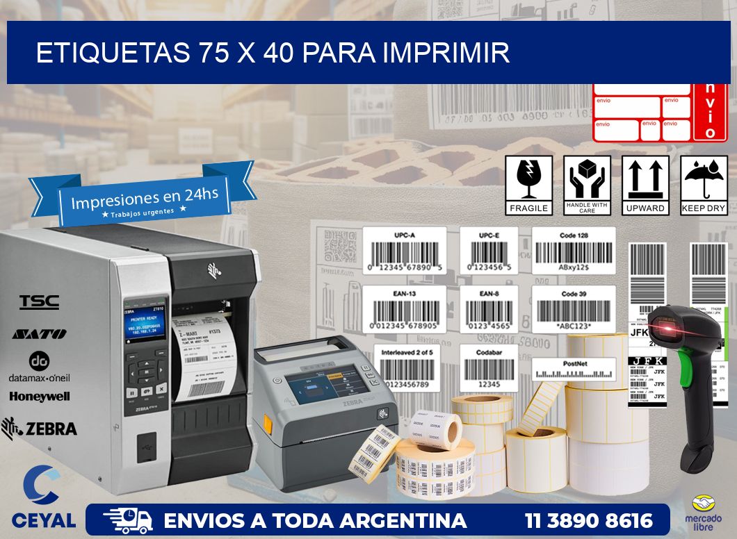 ETIQUETAS 75 x 40 PARA IMPRIMIR