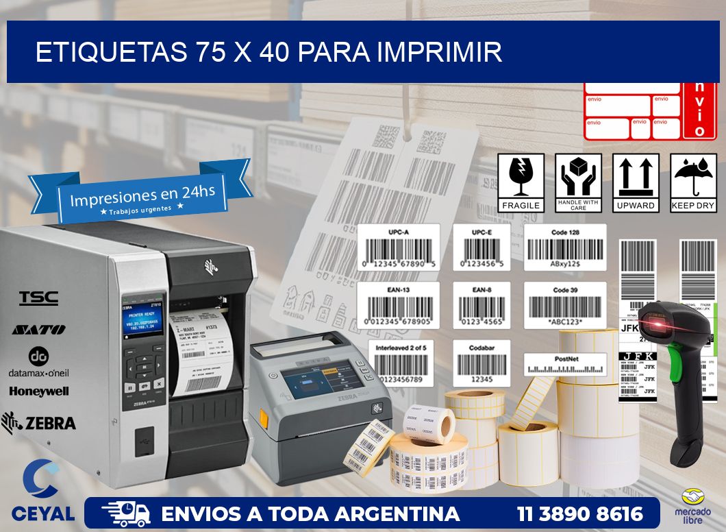ETIQUETAS 75 x 40 PARA IMPRIMIR