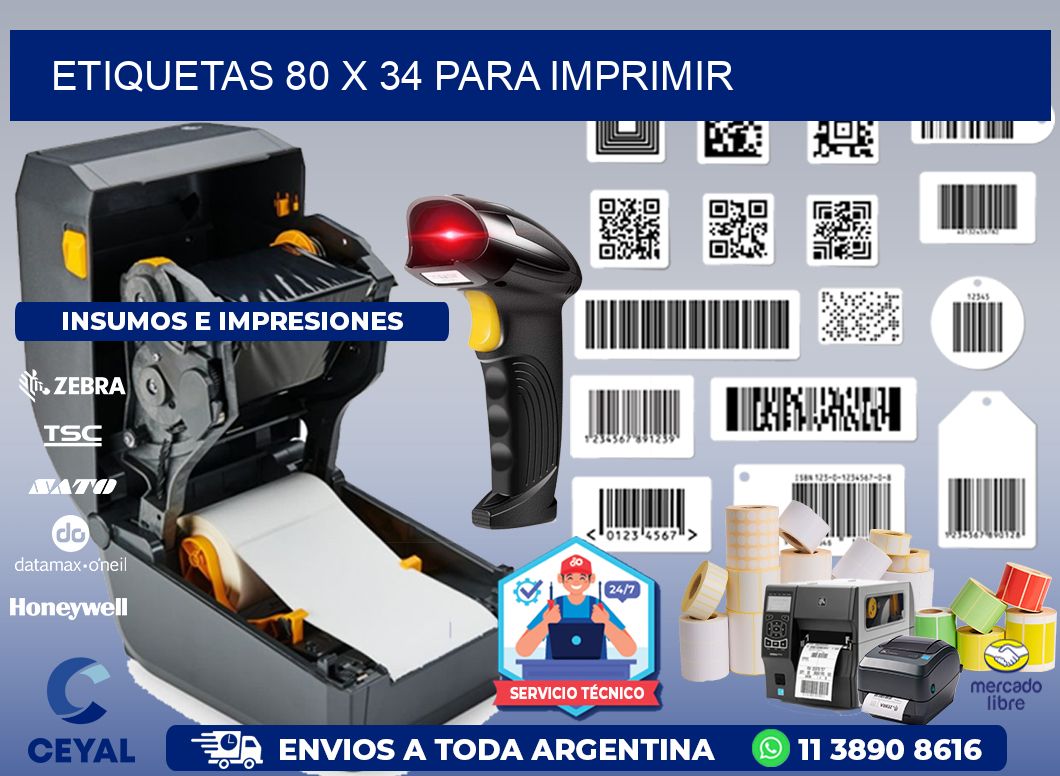 ETIQUETAS 80 x 34 PARA IMPRIMIR