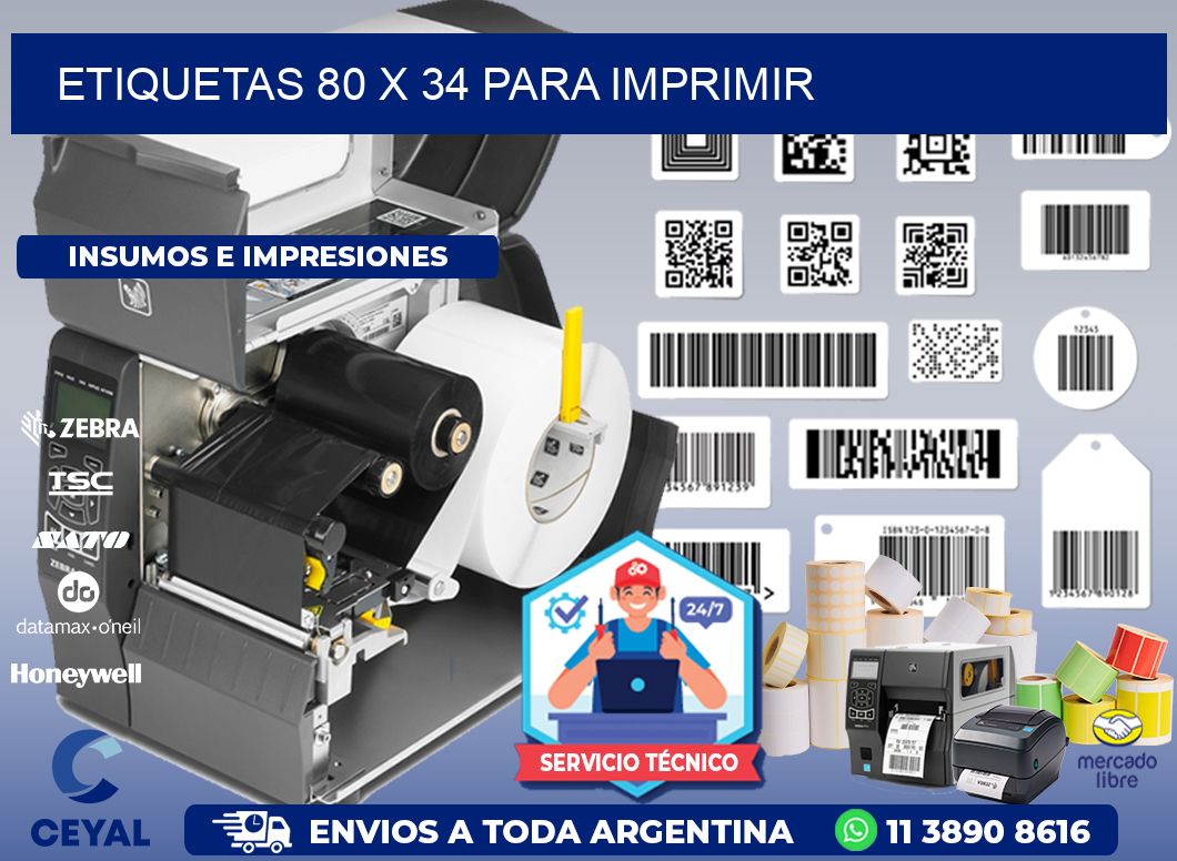 ETIQUETAS 80 x 34 PARA IMPRIMIR