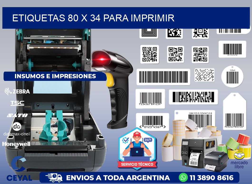 ETIQUETAS 80 x 34 PARA IMPRIMIR
