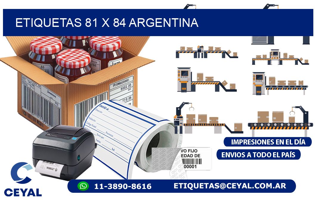 ETIQUETAS 81 x 84 ARGENTINA