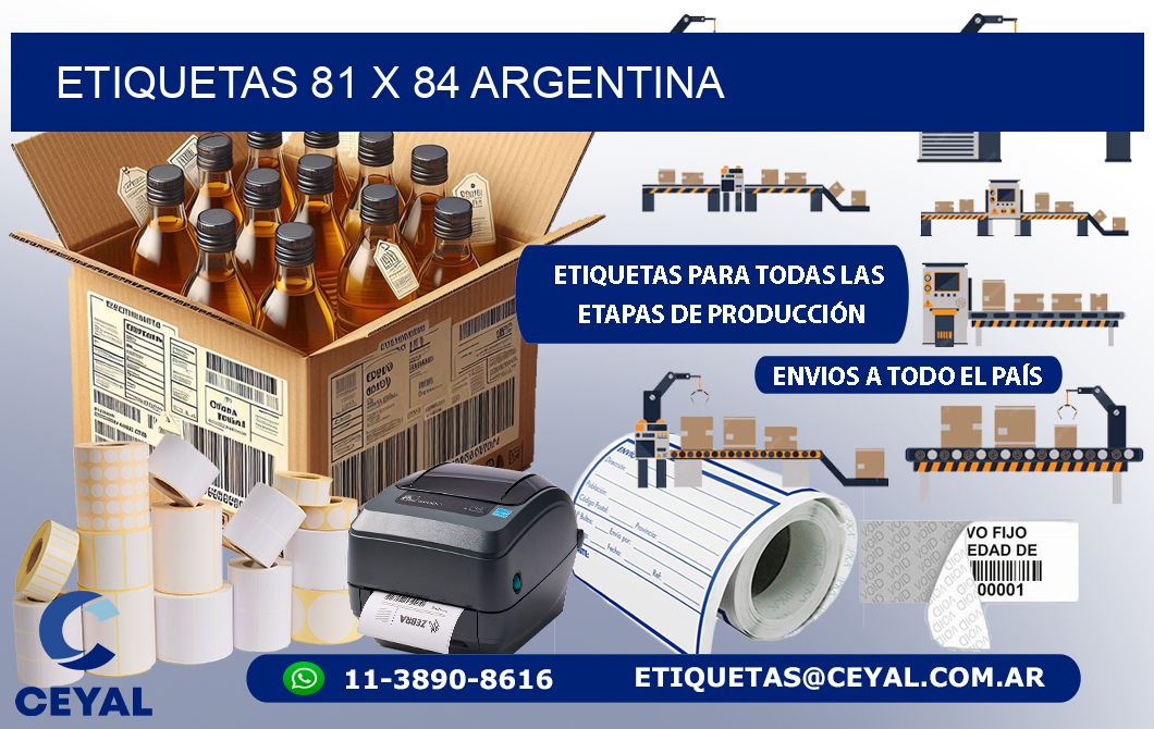 ETIQUETAS 81 x 84 ARGENTINA