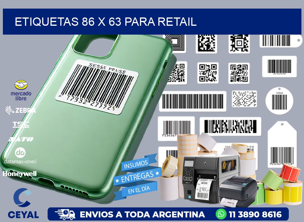 ETIQUETAS 86 x 63 PARA RETAIL