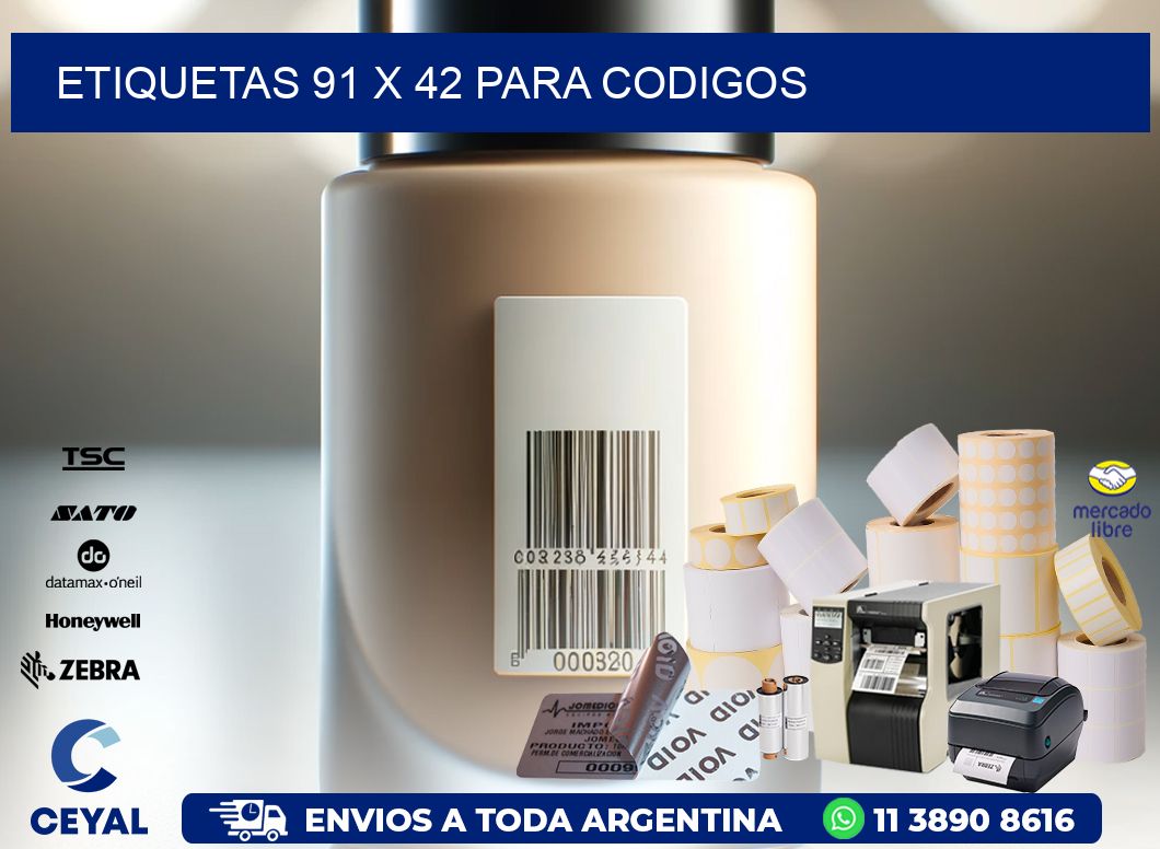ETIQUETAS 91 x 42 PARA CODIGOS
