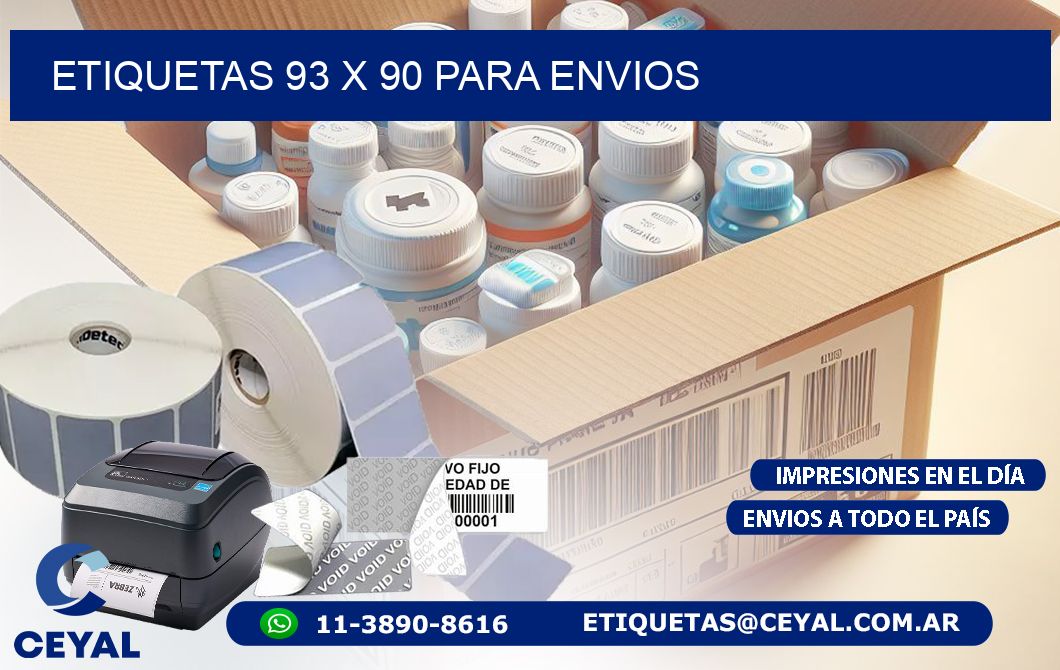 ETIQUETAS 93 x 90 PARA ENVIOS