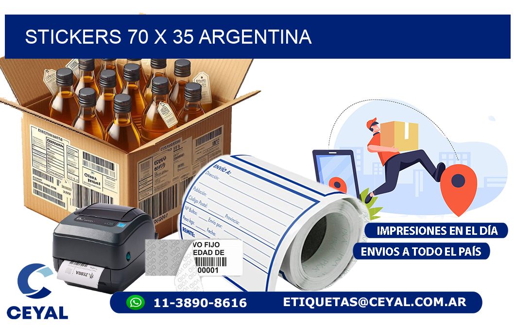STICKERS 70 x 35 ARGENTINA