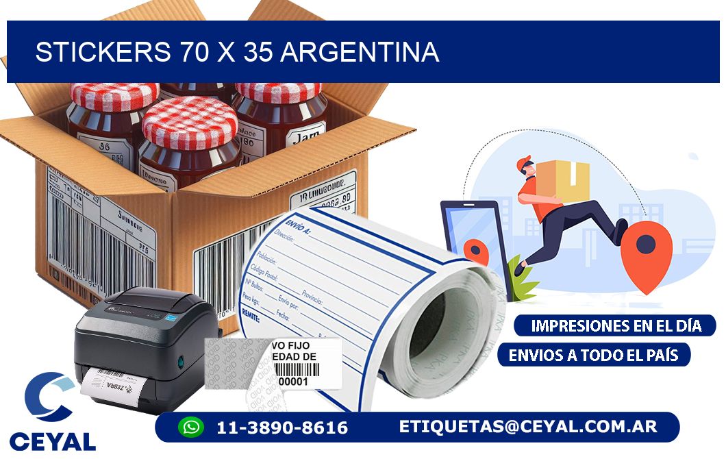 STICKERS 70 x 35 ARGENTINA