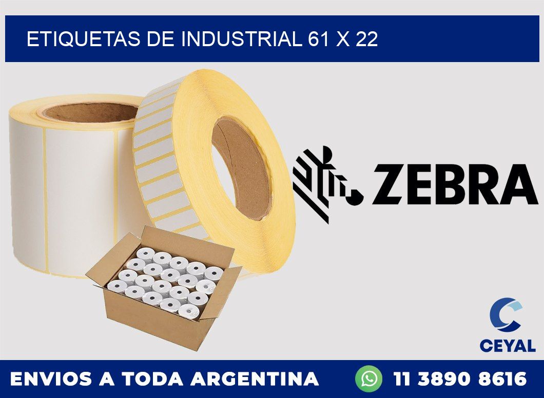 etiquetas de industrial 61 x 22