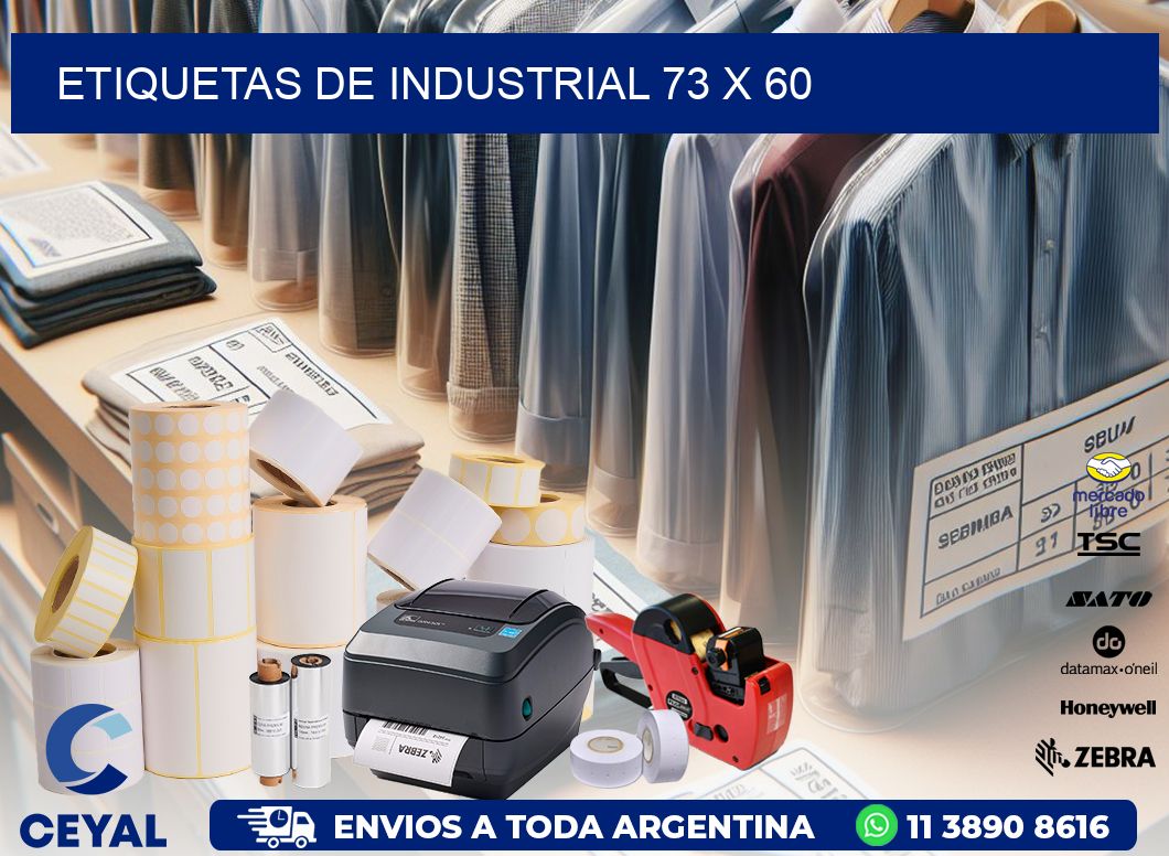 etiquetas de industrial 73 x 60