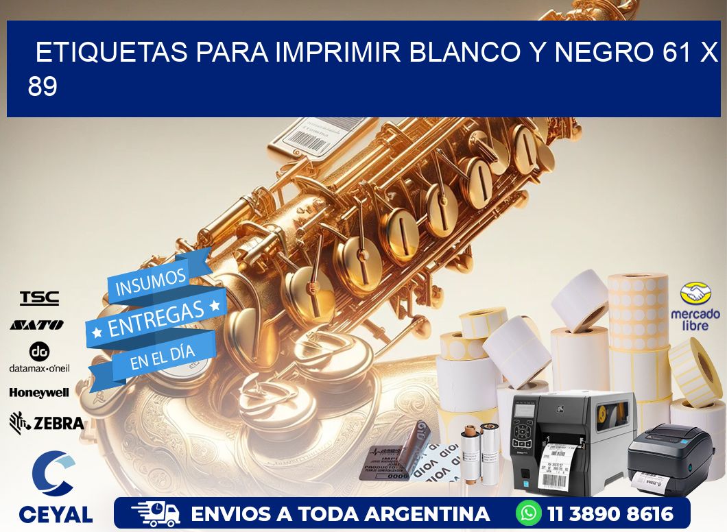etiquetas para imprimir blanco y negro 61 x 89