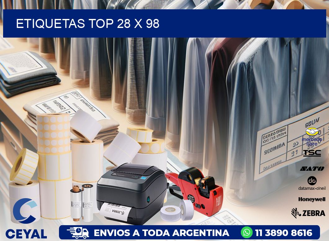 etiquetas top 28 x 98