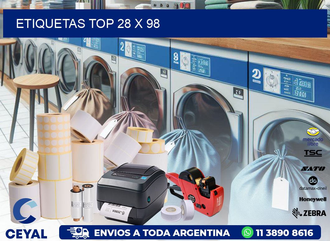 etiquetas top 28 x 98