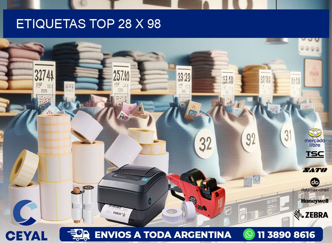 etiquetas top 28 x 98