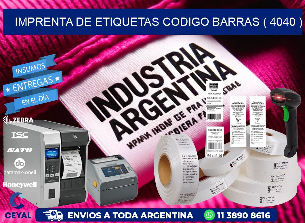 imprenta de etiquetas codigo barras ( 4040 )