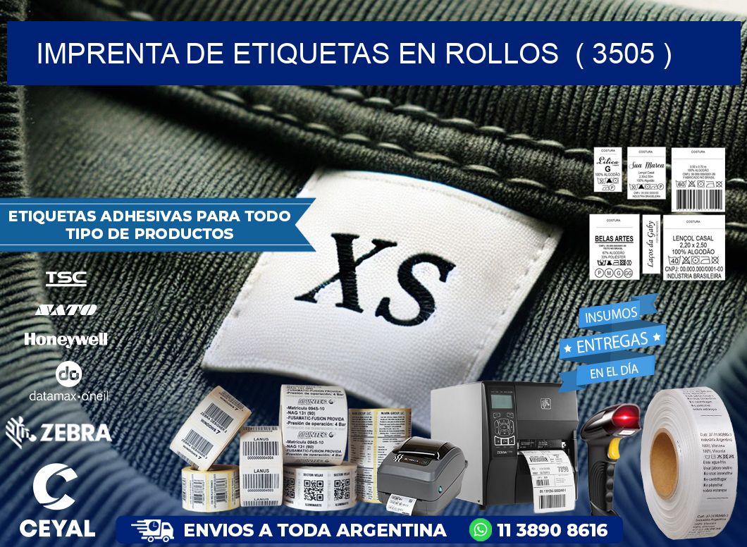 imprenta de etiquetas en rollos  ( 3505 )