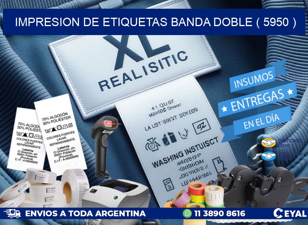 impresion de etiquetas banda doble ( 5950 )