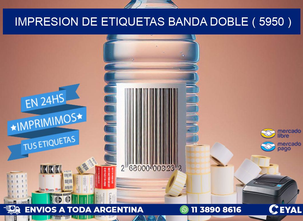 impresion de etiquetas banda doble ( 5950 )