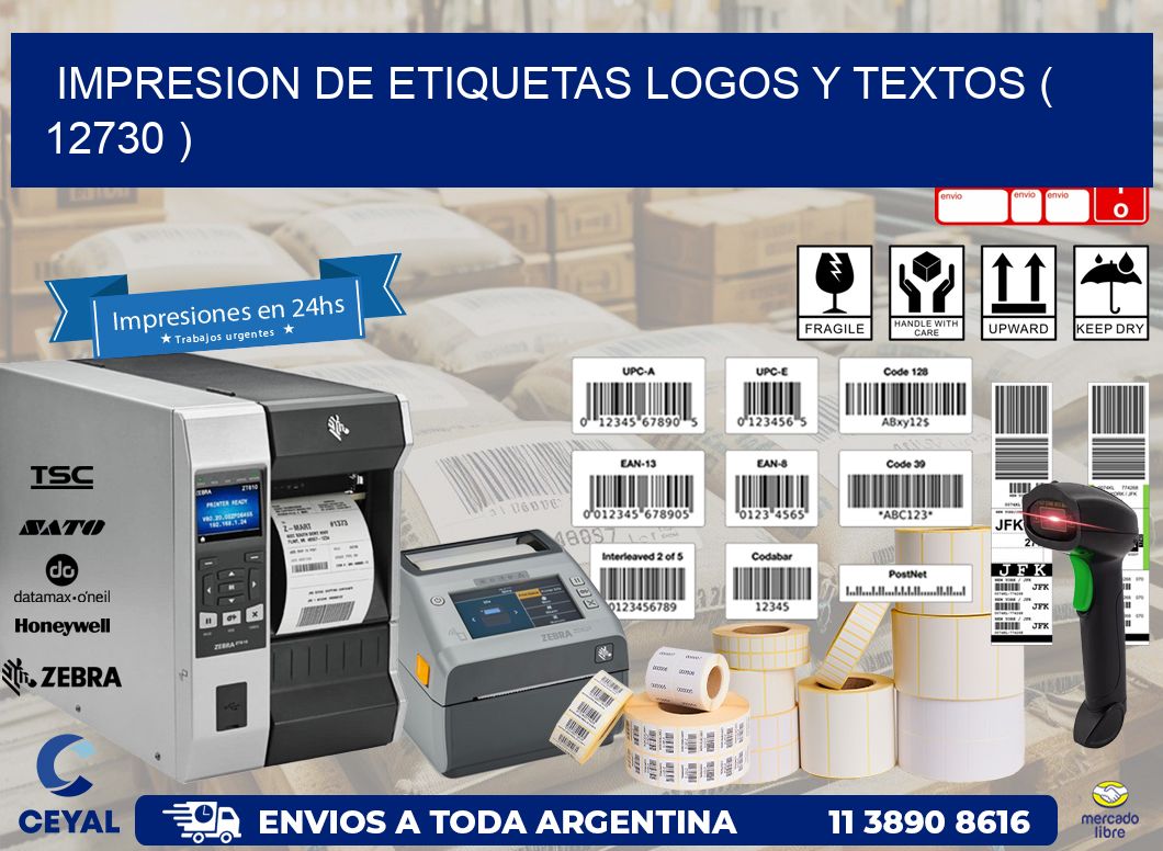 impresion de etiquetas logos y textos ( 12730 )