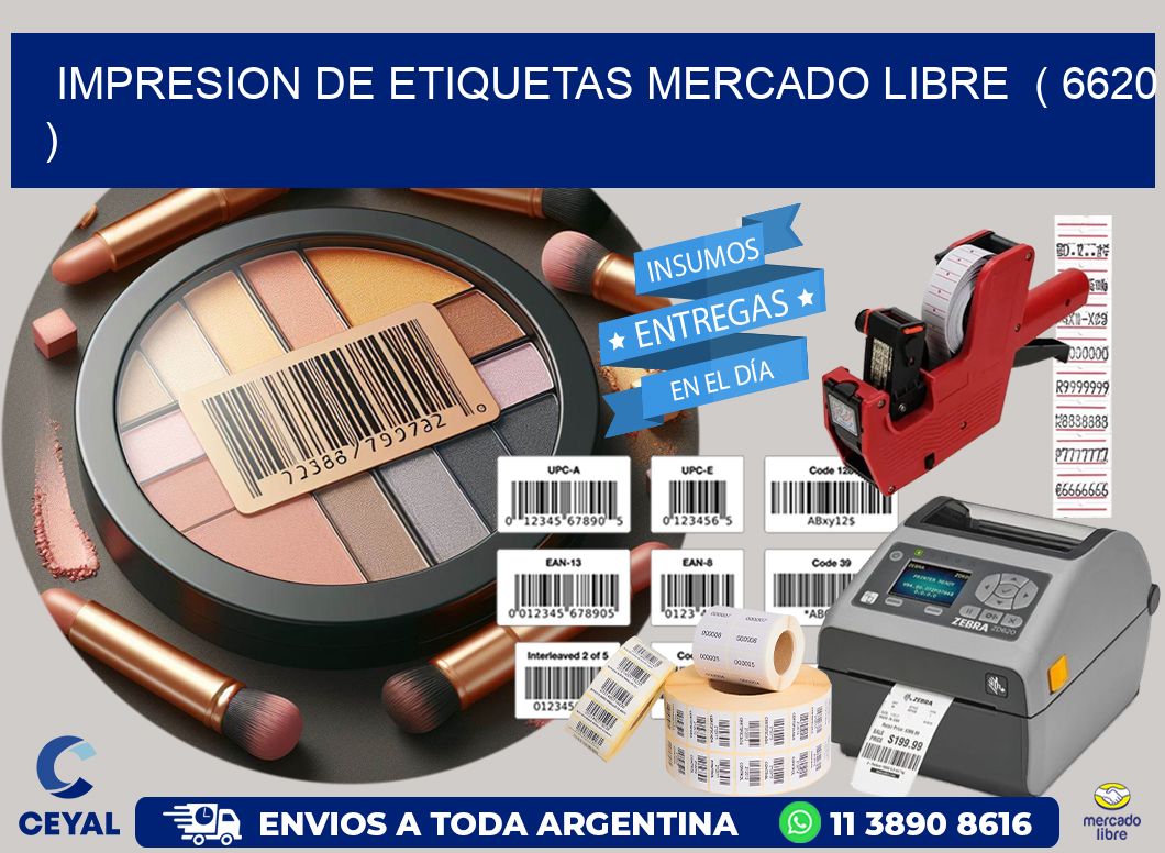 impresion de etiquetas mercado libre  ( 6620 )