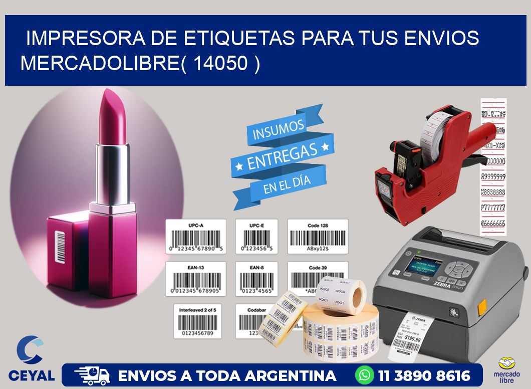 impresora de etiquetas para tus envios mercadolibre( 14050 )