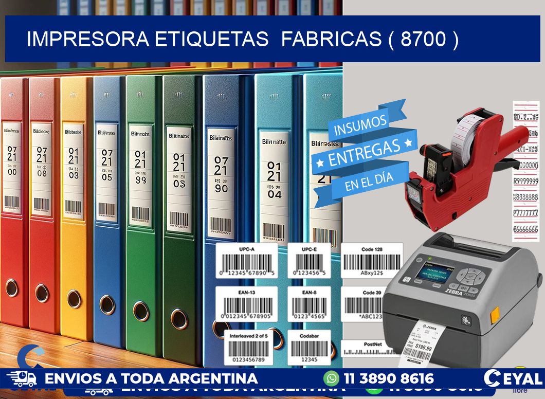 impresora etiquetas  fabricas ( 8700 )