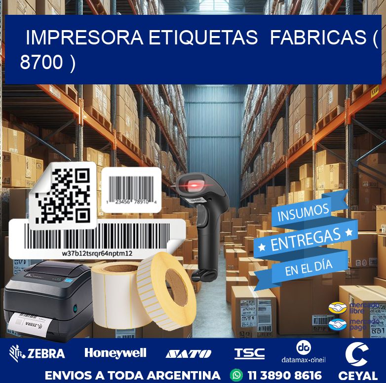 impresora etiquetas  fabricas ( 8700 )