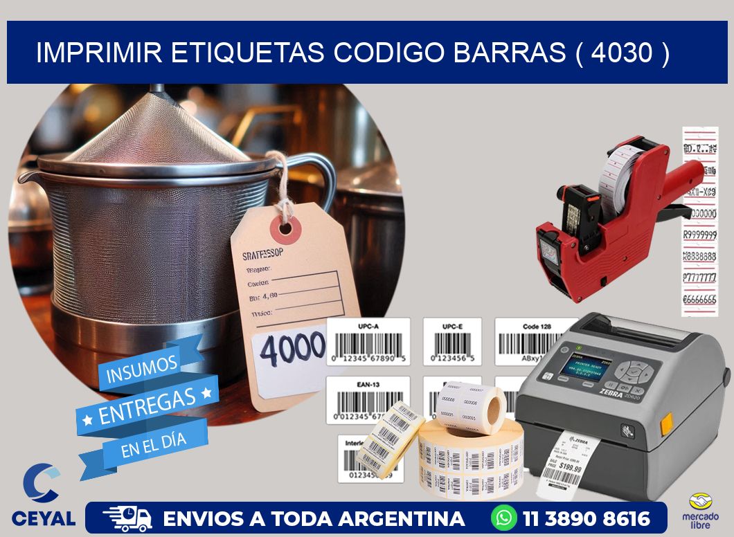 imprimir etiquetas codigo barras ( 4030 )