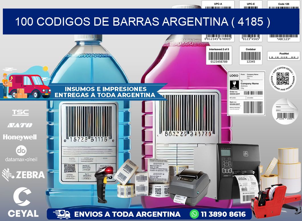 100 codigos de barras argentina ( 4185 )