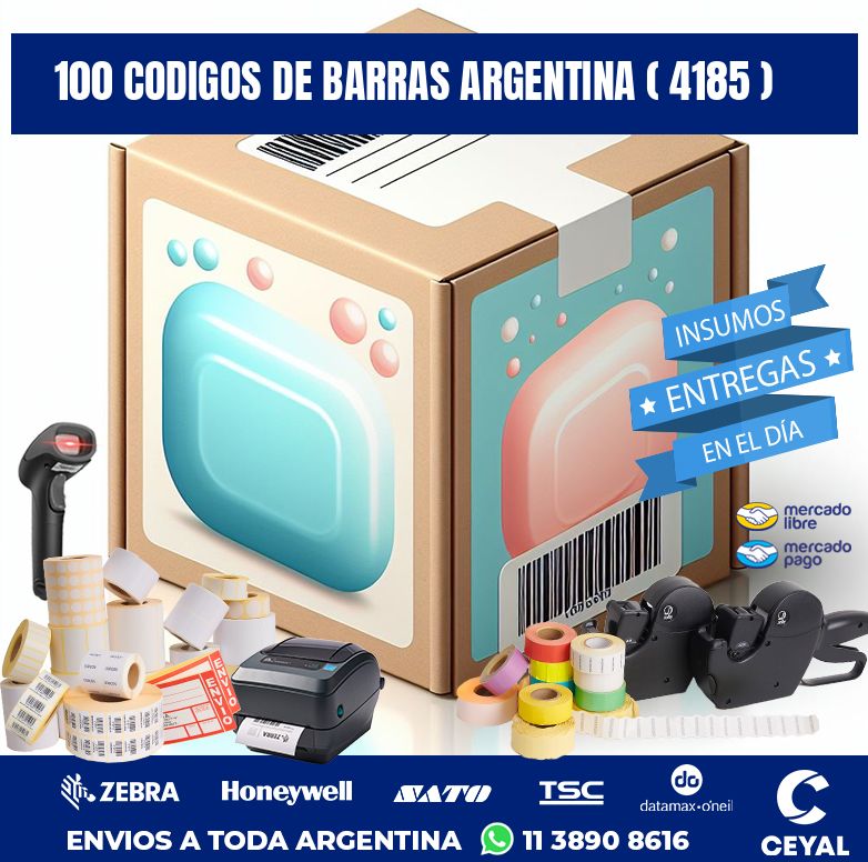 100 codigos de barras argentina ( 4185 )